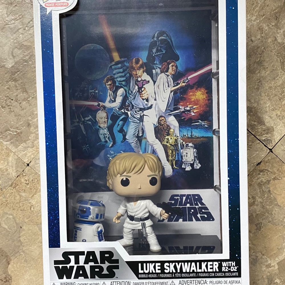 Funko Pop! Movie Poster with Case: Star Wars - Luke Skywalker With R2-D2 #02